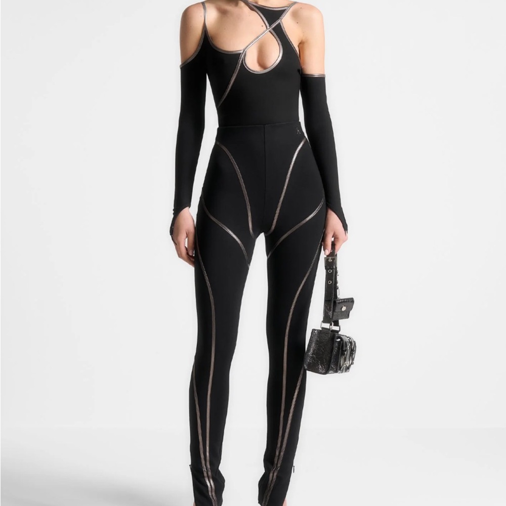 Chrome Piped Contour Matching set (Bodysuit & Countour Bottoms)